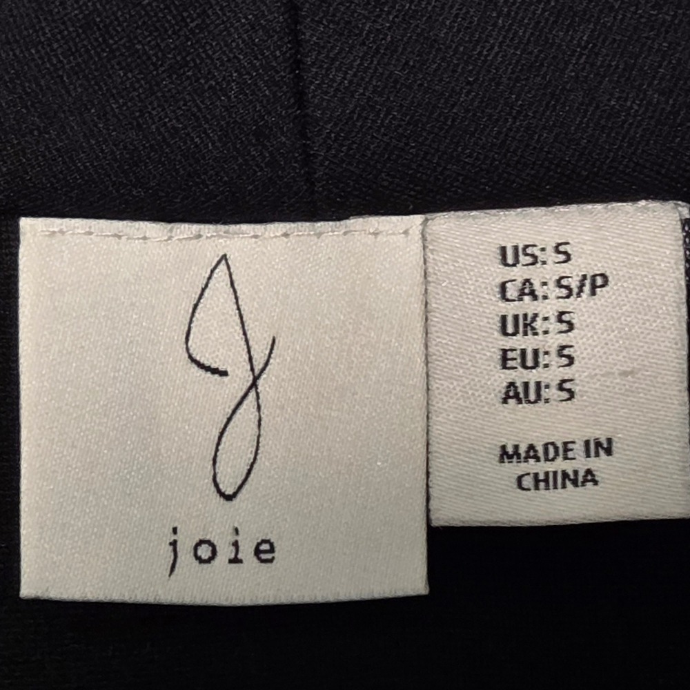 Joie Black Double Breasted Blazer Womens Small Preppy Old Money Stretch Career - Picture 3 of 11